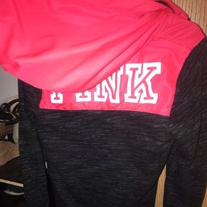 Pink Half Zip Long Sleeve Jacket